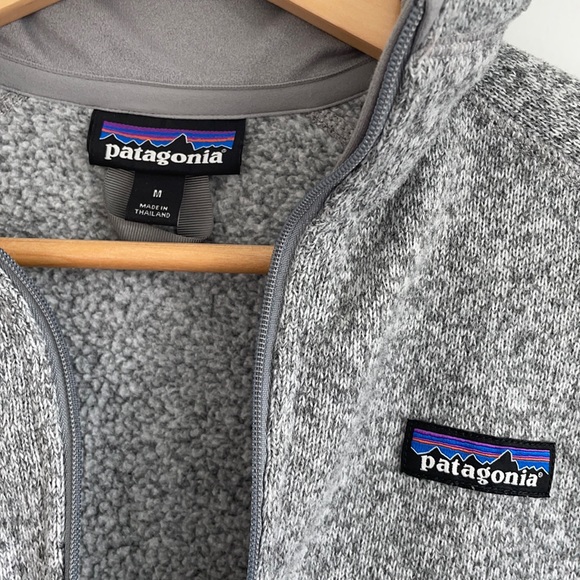 PATAGONIA GREY QUARTER-ZIP FLEECE, LIGHTLY USED - Picture 3 of 4